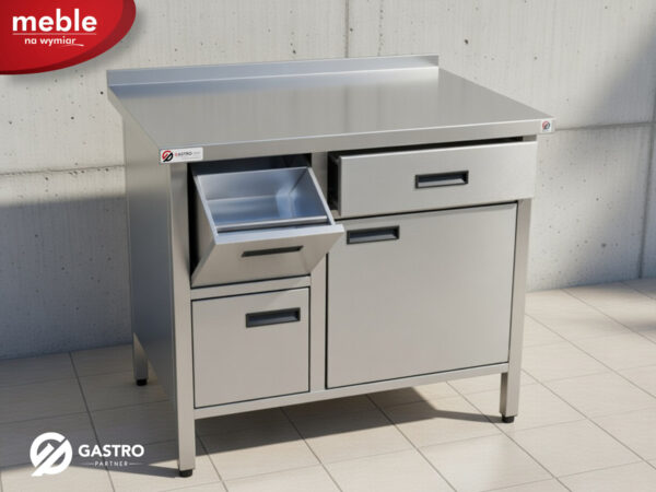 Stół gastronomiczny z szafką pod ekspres 1000x700x850 mm