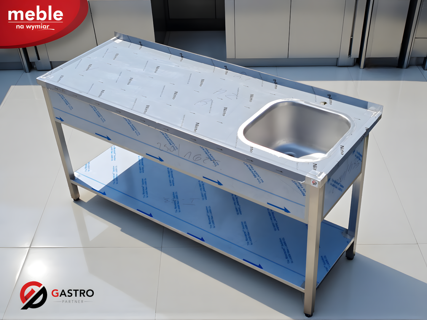 Zlew gastronomiczny 170x60x85 cm