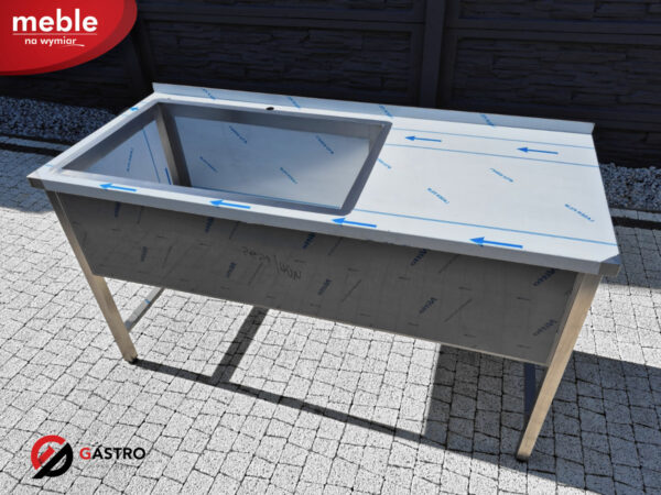 Zlew basen gastronomiczny 1 komorowy z blatem 1700x700x850 mm