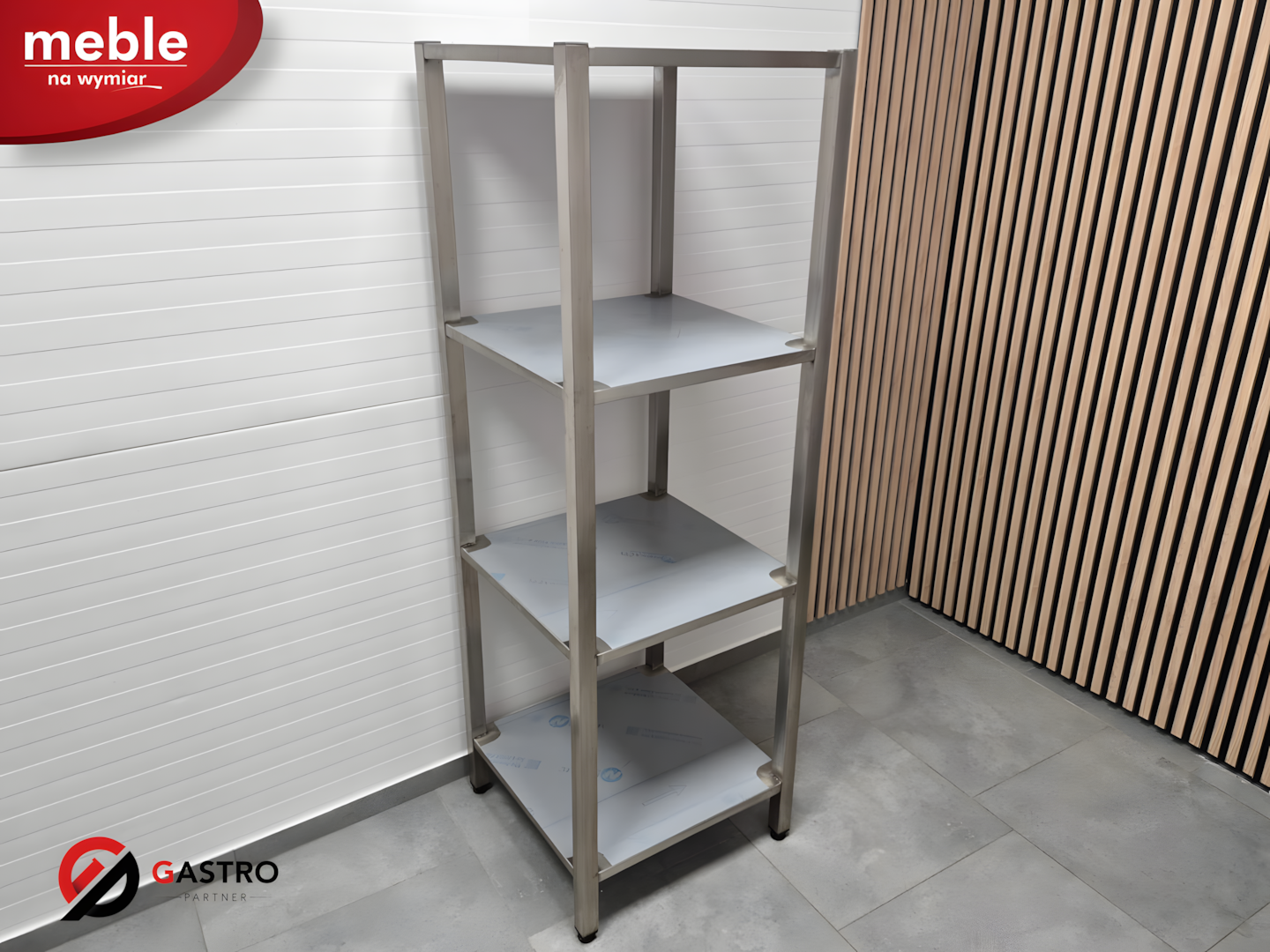 Regał gastronomiczny spawany | 4 półki | 500x600x1800 mm