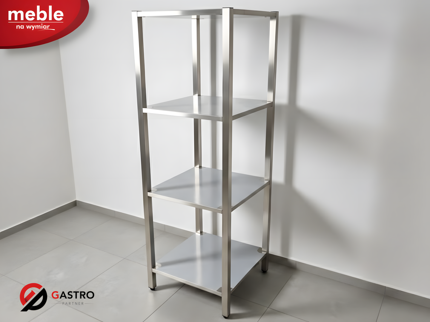 Regał gastronomiczny spawany | 4 półki | 500x600x1800 mm