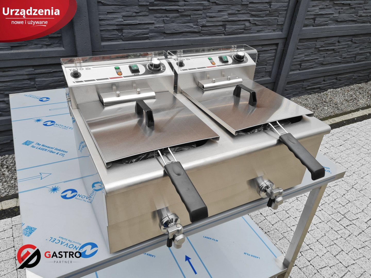 Frytownica 2-komorowa elektryczna z zaworem 2x12l YG-04634