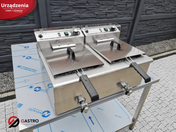 Frytownica 2-komorowa elektryczna z zaworem 2x12l YG-04634