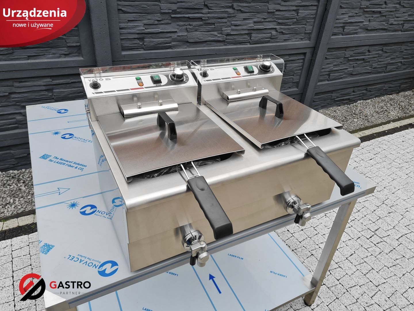 Frytownica 2-komorowa elektryczna z zaworem 2x12l YG-04634