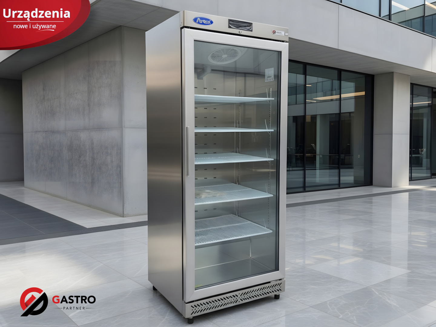 Szafa chłodnicza przeszklona Stal nierdzewna 600L | ECF60RS ATOSA