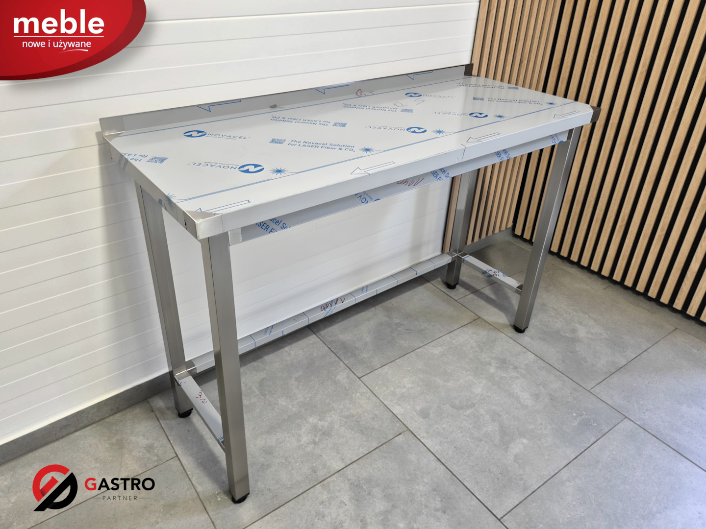 Stół przyścienny gastronomiczny bez półki spawany 1300x500x850 mm