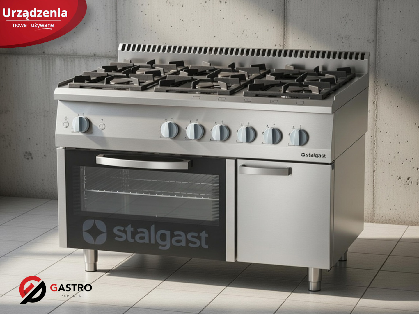 Kuchnia gazowa, 6-palnikowa z piekarnikiem gazowym, 32.5+5 kW, G20