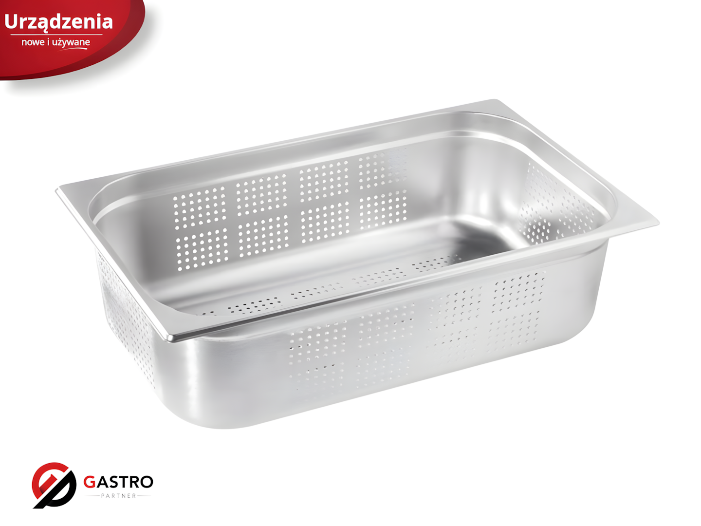 Pojemnik gastronomiczny ze stali nierdzewnej perforowany GN 1/1 150 mm