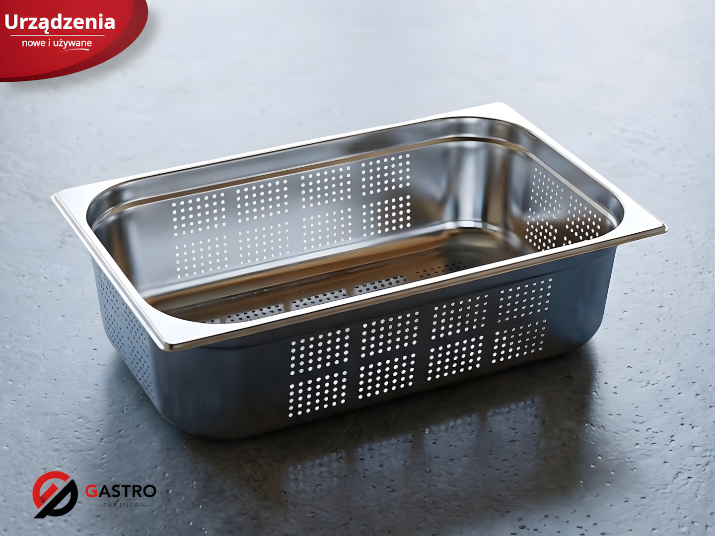 Pojemnik gastronomiczny ze stali nierdzewnej perforowany GN 1/1 150 mm
