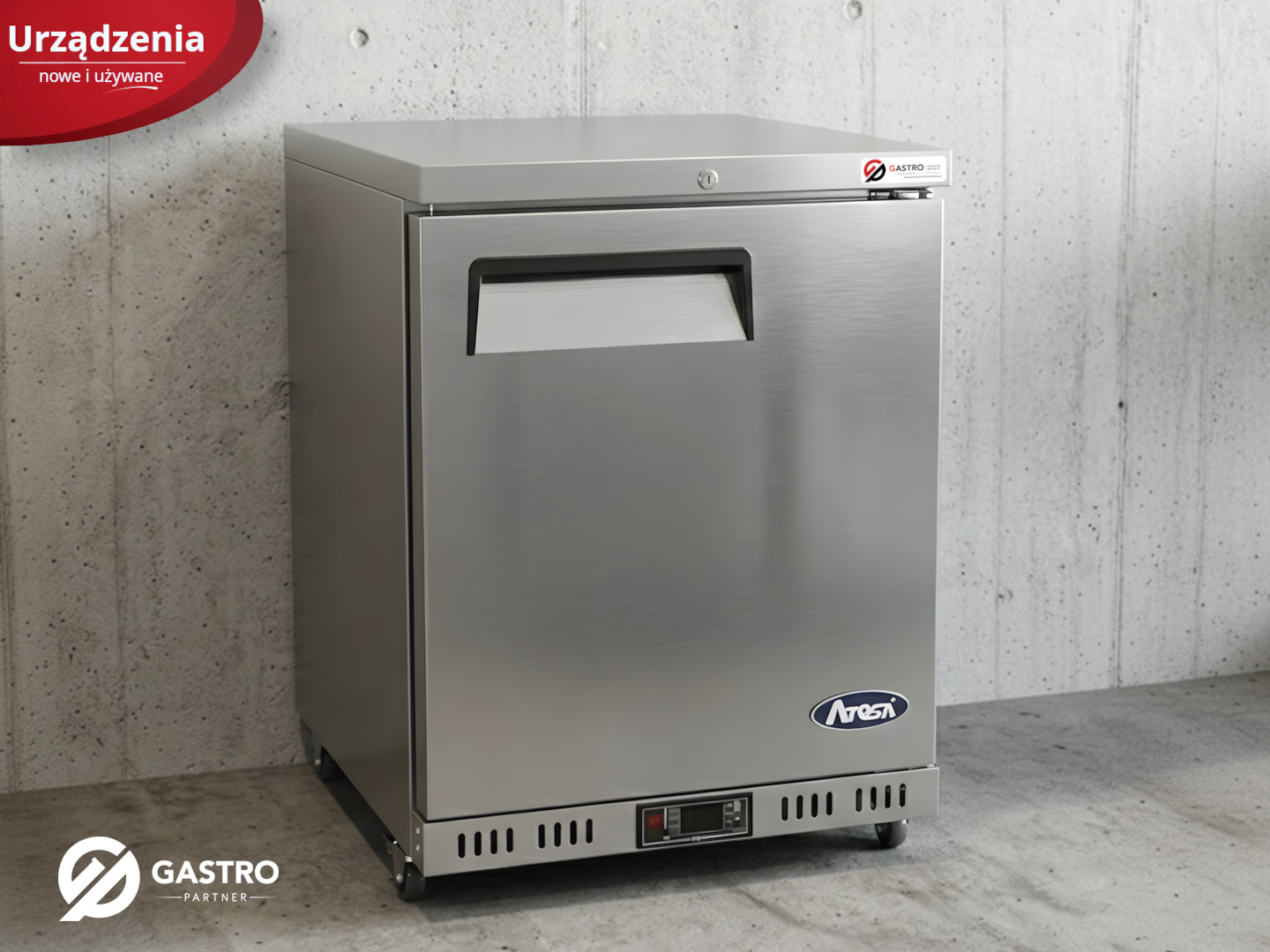 Zamrażarka podblatowa ze stali nierdzewnej 605×635×765 mm ATOSA - MBC24FS