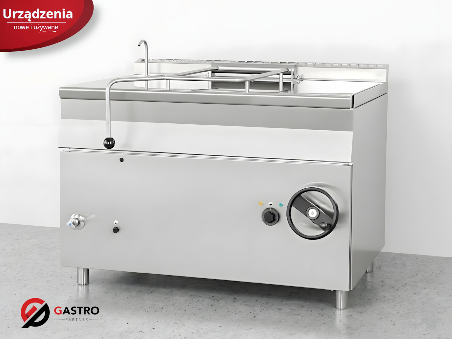 Patelnia uchylna gazowa | stal nierdzewna | 27 kW | 120 l | 1200x900x900 mm | RQBS125.912G