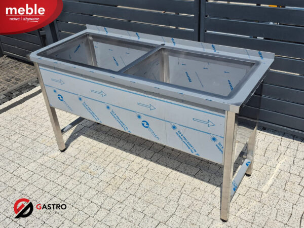 Basen dwukomorowy spawany 170x60x85 cm