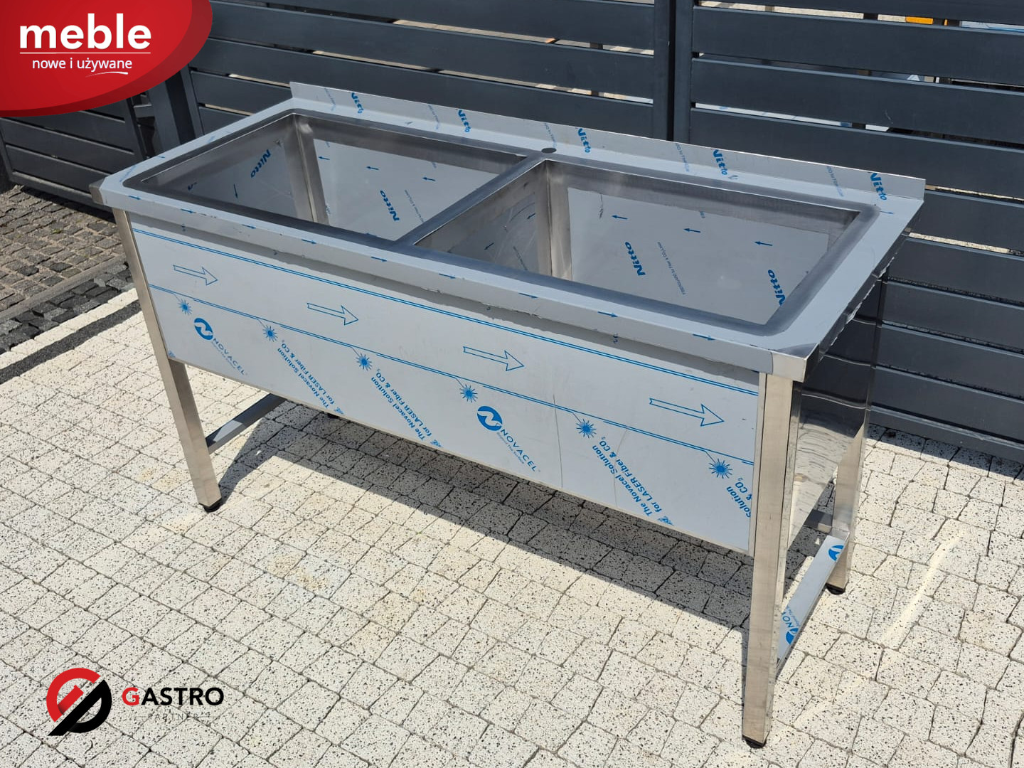 Basen dwukomorowy spawany 170x60x85 cm