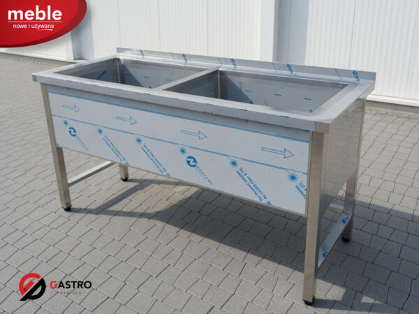 Basen dwukomorowy spawany 180x60x85 cm