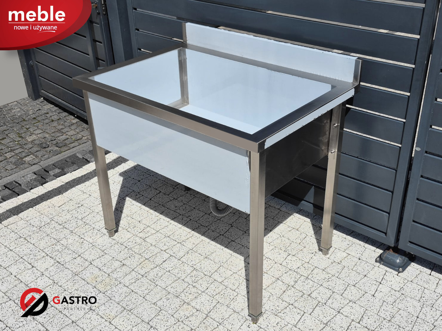 Basen gastronomiczny ze stali nierdzewnej skręcany GastroPartner - 1000x700x850 mm