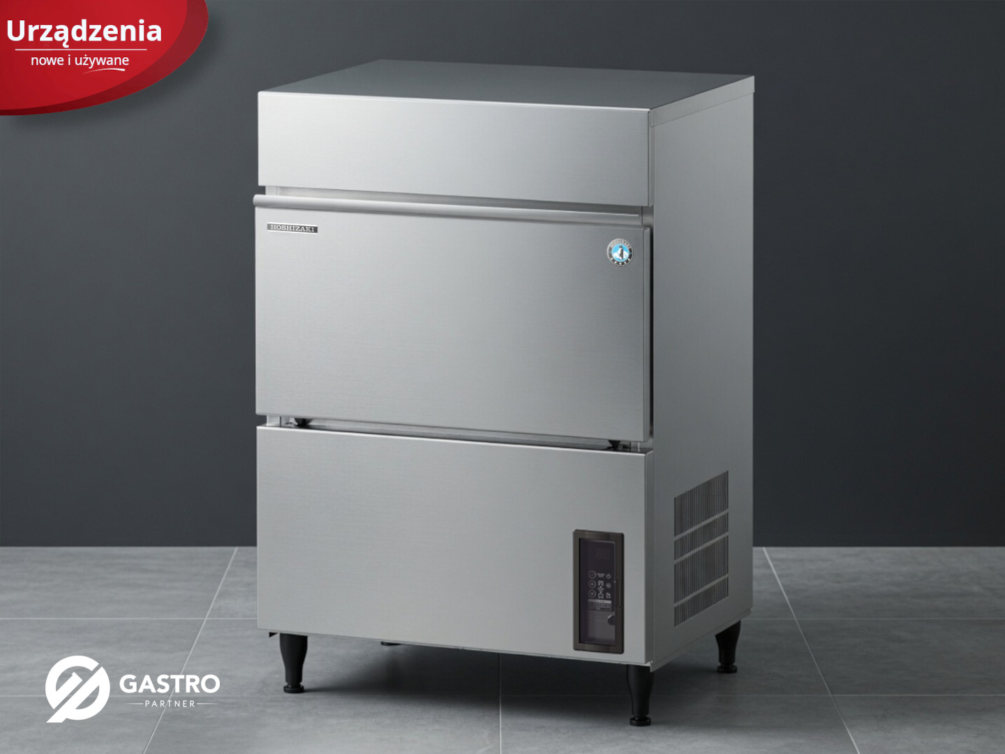 Kostkarka do lodu Hoshizaki IM-65WPE-U | 58 kg/24h | chłodzona wodą | sanityzacja UVC | kostka sześcian | 28x28x32 mm