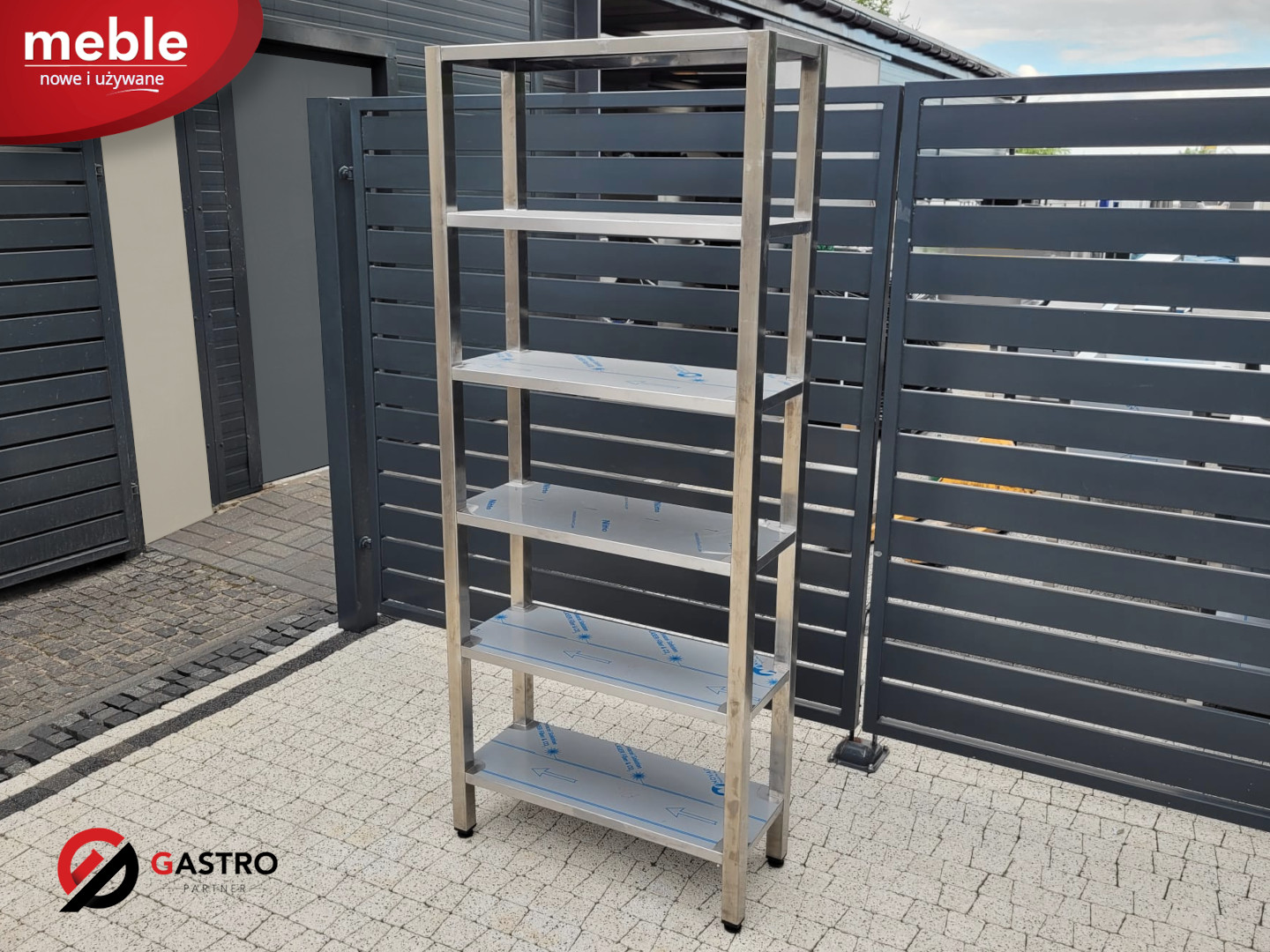 Regał gastronomiczny spawany | 6 półkowy | 750x300x1800 mm - obrazek 2