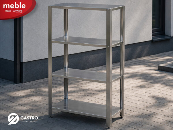 Regał gastronomiczny ze stali nierdzewnej 80x40x180 cm 4 półkowy