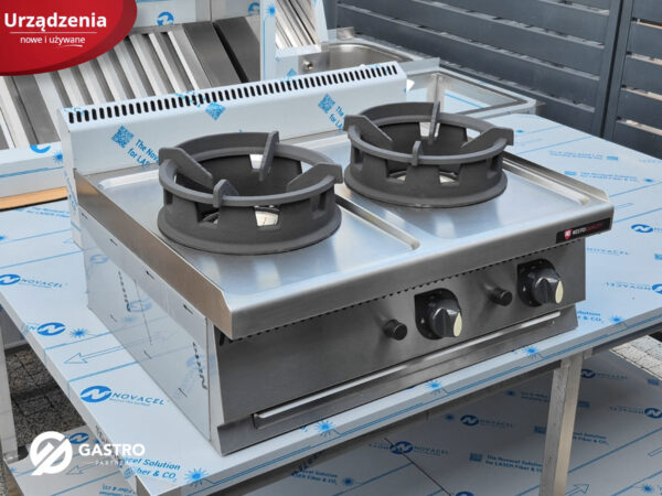 Wok gazowy 2-palnikowy | nastawna kuchnia wok | linia 700 | 21 kW | WC8070G