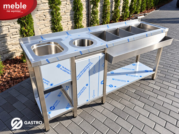 Stacja barmańska | mobilny bar | stoisko barmańskie | speed rack | zlew - 1800x500x850 mm